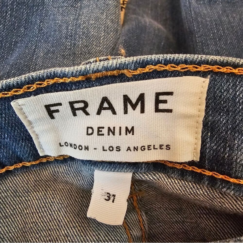 Frame Jeans Size 31 (Size 8) Denim Women's Skinny Denim- Dark Blue - Picture 6 of 8